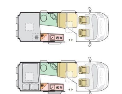 Planos de la camper, Adria Twin Alquiler Autocaravaning Barcelona